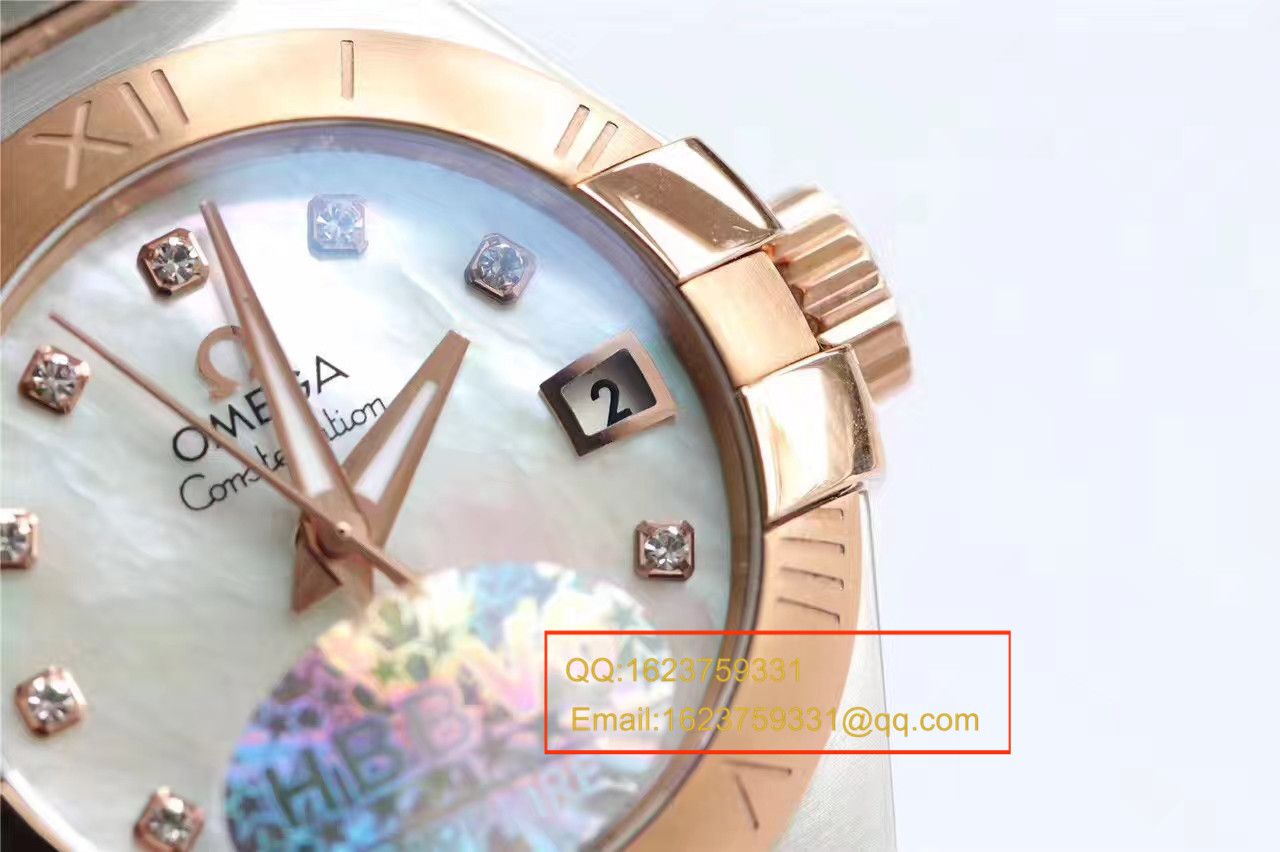 【HBBV6 Factory  Perfect  High quality  Replica  wrist watches 】OMEGA Constellation 系列PLUMA轻羽 wrist watches 123.10.27.20.57.001女士机械 / M287