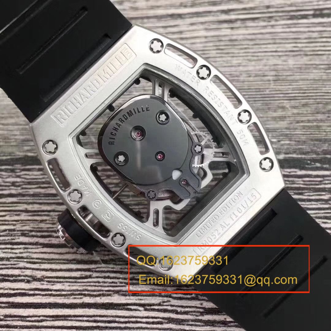 【KV Perfect  High quality  Replica Watches 】RICHARD MILLE RICHARD MILLE男士系列RM 052银色骷髅头满钻 wrist watches  / RM052C