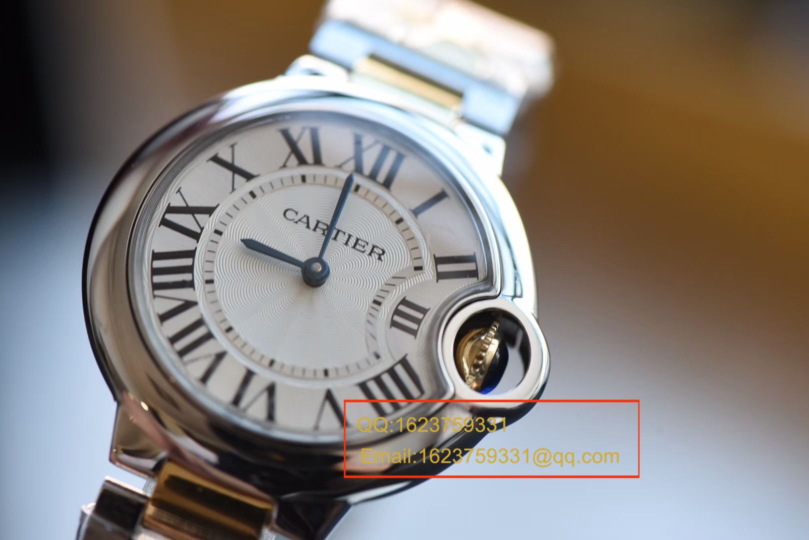 【HBBV6 Perfect  High quality  Replica Watches 】 Cartier  蓝气球系列W69008Z3女士33/36毫米间金石英 wrist watches  / K138