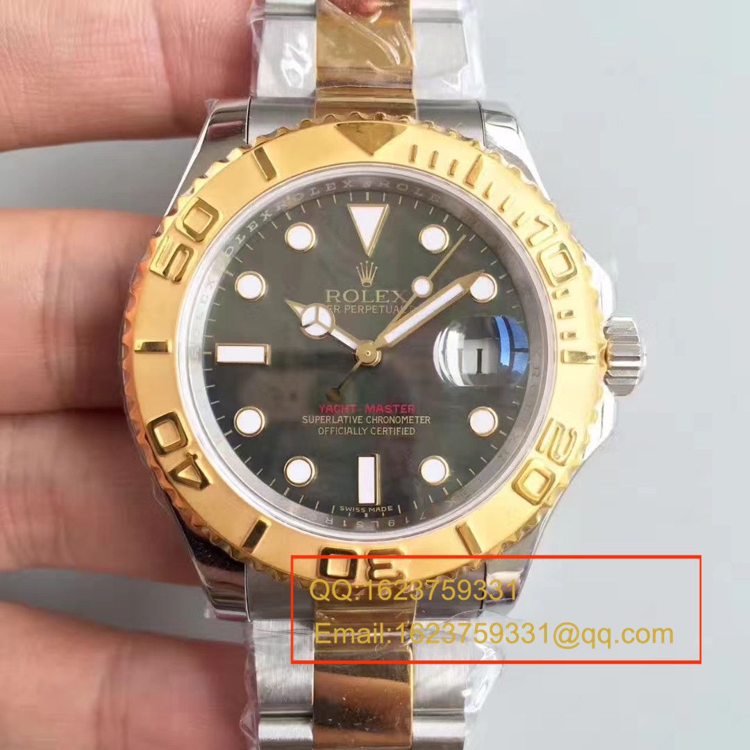 【JF Factory  Perfect  Replica Copy  Watches 】 Rolex  Yacht-Master 系列16623黑贝母盘 wrist watches  