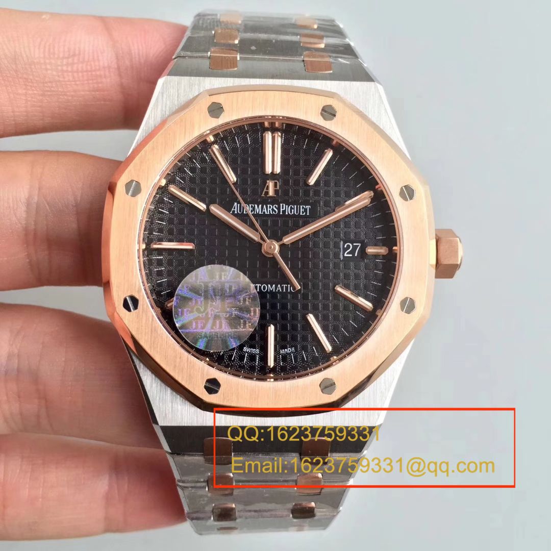 【JF Factory  Replica  Copy  Watches 】Audemars Piguet 皇家橡树系列15450OR.OO.1256OR.01 wrist watches  / AP018