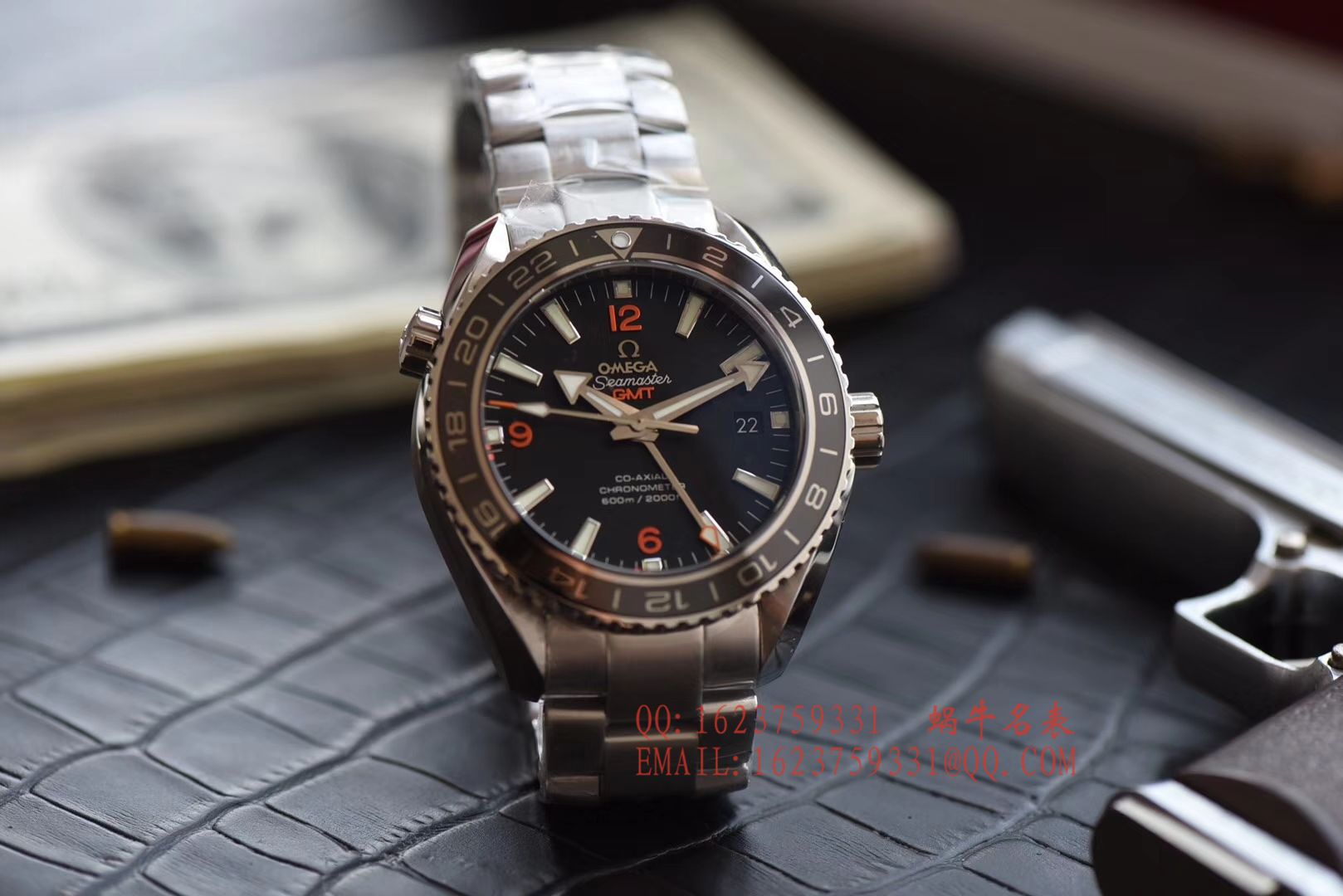 【KW Perfect  High quality  Knockoff  Watches 】OMEGA Seamaster 海洋宇宙600米 wrist watches 系列232.30.44.22.01.002GMT wrist watches  / M045