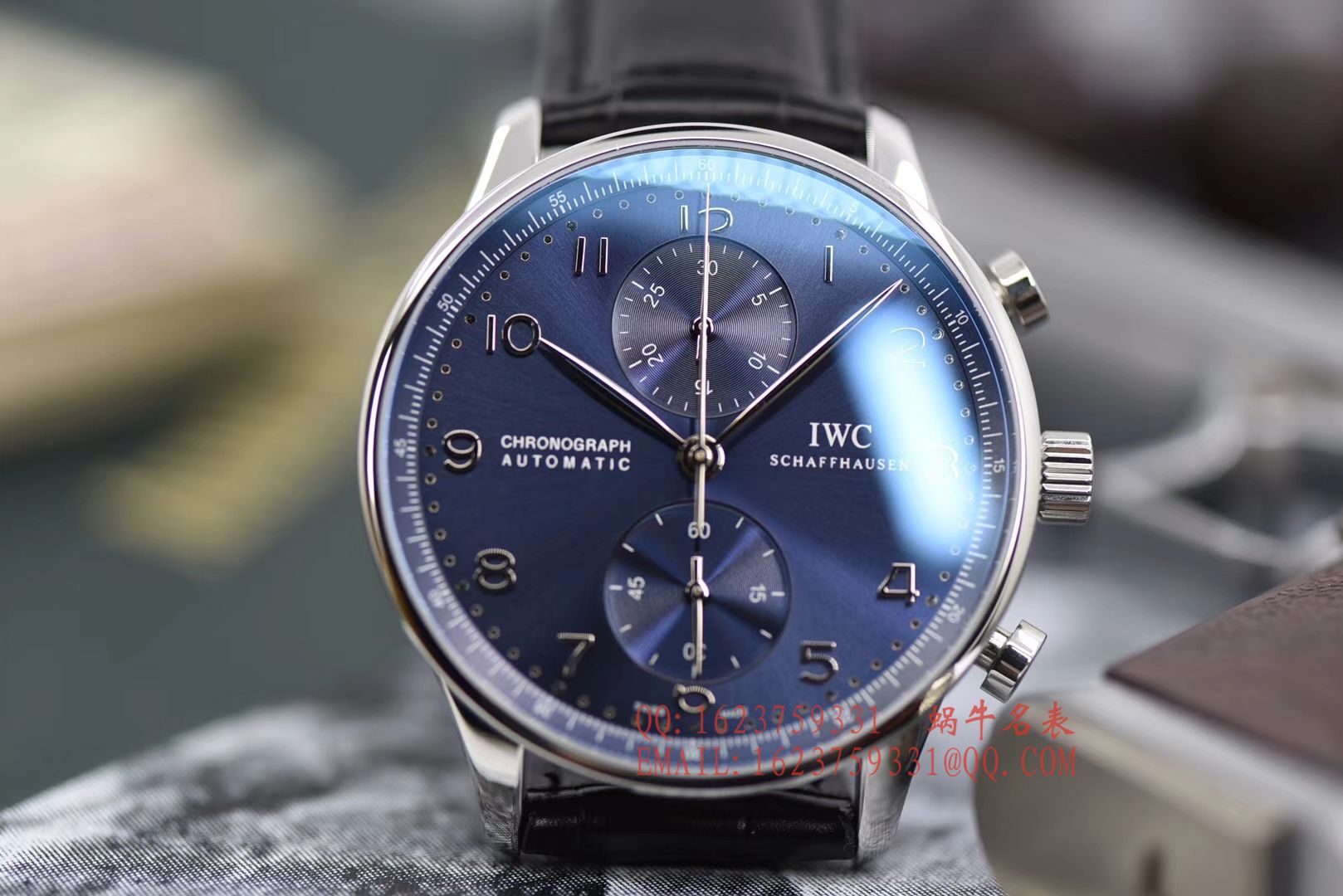 【YLV7版本 Perfect  High quality  Replica Watches 】 IWC IWC葡萄牙系列计时IW371491 wrist watches 《蓝面葡计》 / WG315