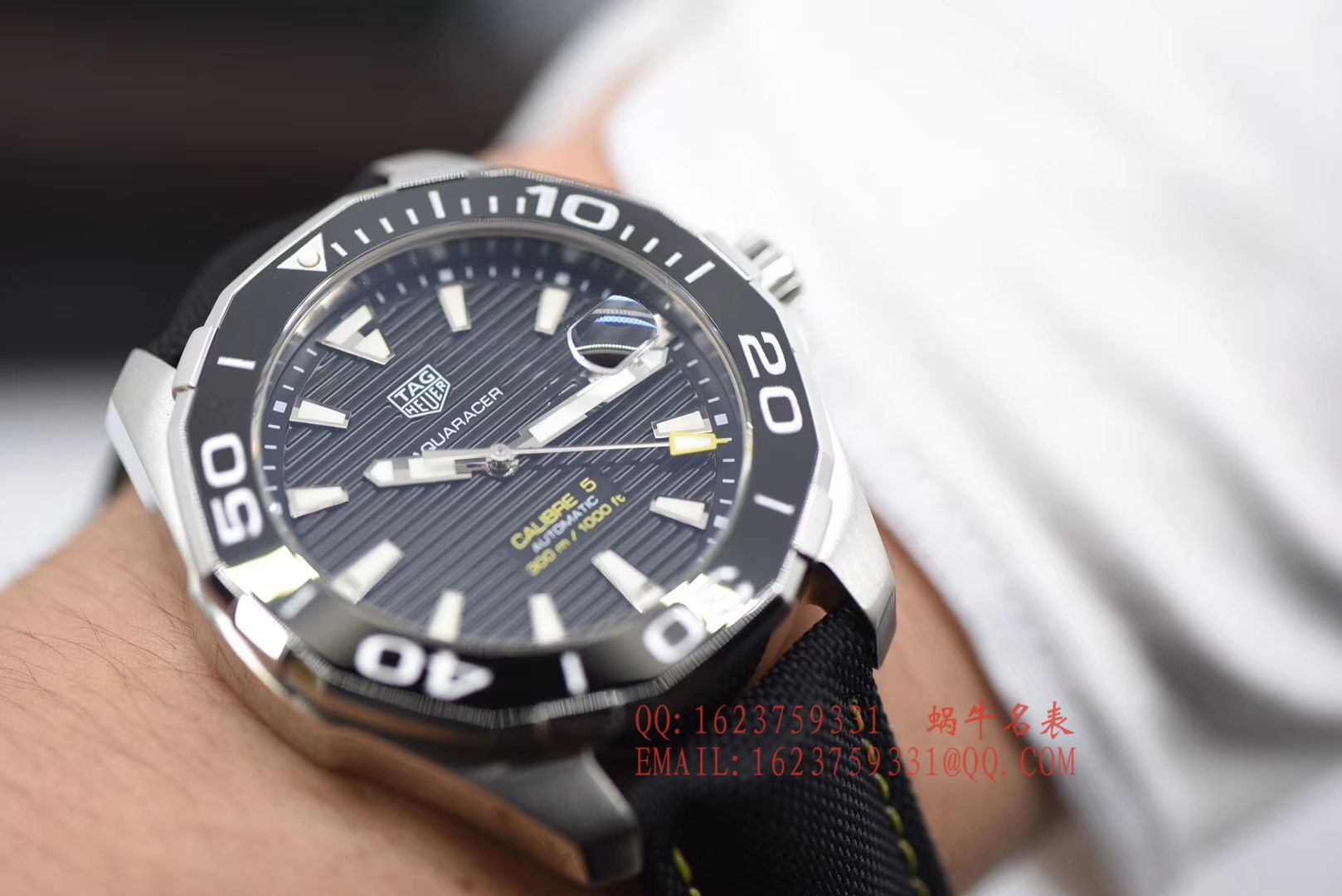 【原单正品、专柜验货】李易峰同款 TAG Heuer 竞潜300M wrist watches 系列系列WAY201A.FT6069 wrist watches  / TG057