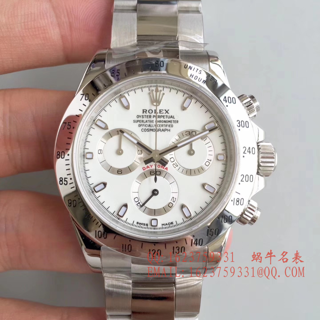【AR Perfect  High quality  Replica Watches 】 Rolex  Cosmograph Daytona  Ditongna 系列116520-78590 黑盘 wrist watches (黑钢迪)、116520-78590 白盘 wrist watches (白钢迪) / RBH195