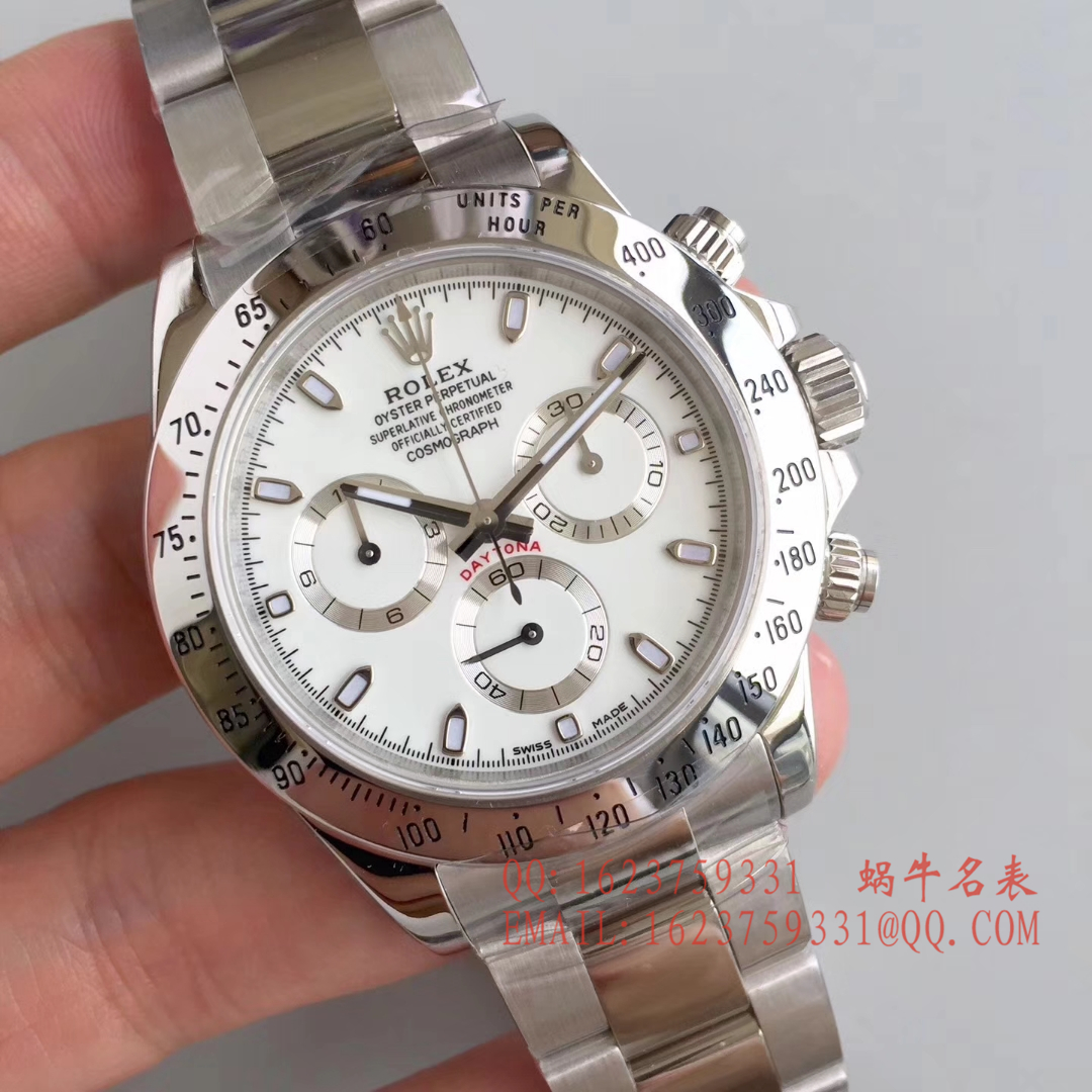 【AR Perfect  High quality  Replica Watches 】 Rolex  Cosmograph Daytona  Ditongna 系列116520-78590 黑盘 wrist watches (黑钢迪)、116520-78590 白盘 wrist watches (白钢迪) / RBH195