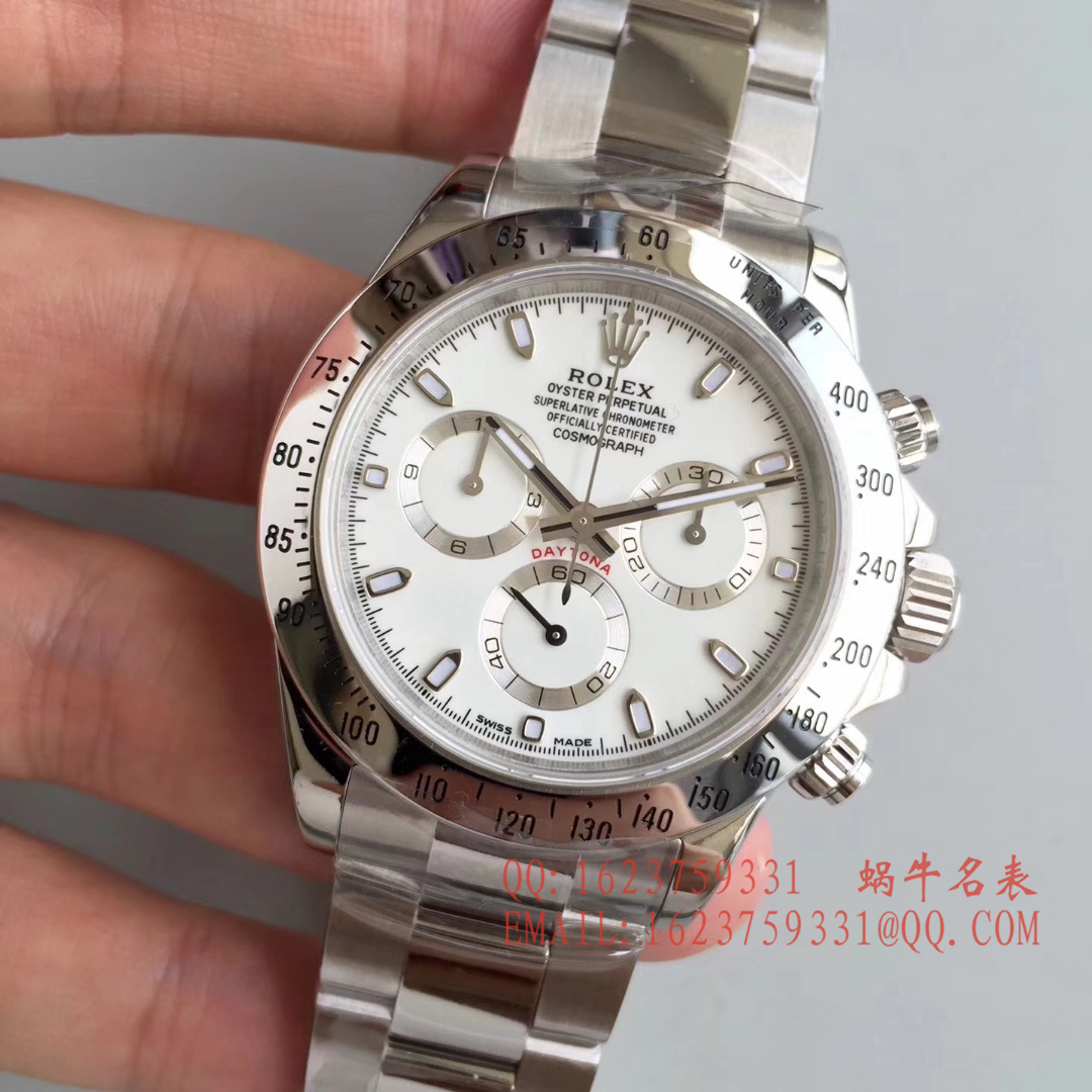【AR Perfect  High quality  Replica Watches 】 Rolex  Cosmograph Daytona  Ditongna 系列116520-78590 黑盘 wrist watches (黑钢迪)、116520-78590 白盘 wrist watches (白钢迪) / RBH195
