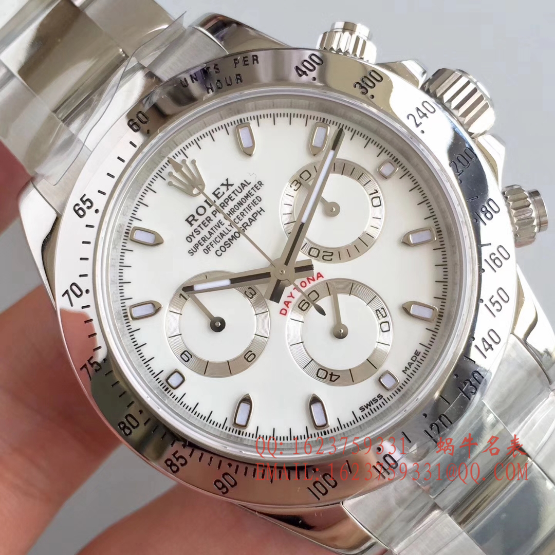 【AR Perfect  High quality  Replica Watches 】 Rolex  Cosmograph Daytona  Ditongna 系列116520-78590 黑盘 wrist watches (黑钢迪)、116520-78590 白盘 wrist watches (白钢迪) / RBH195