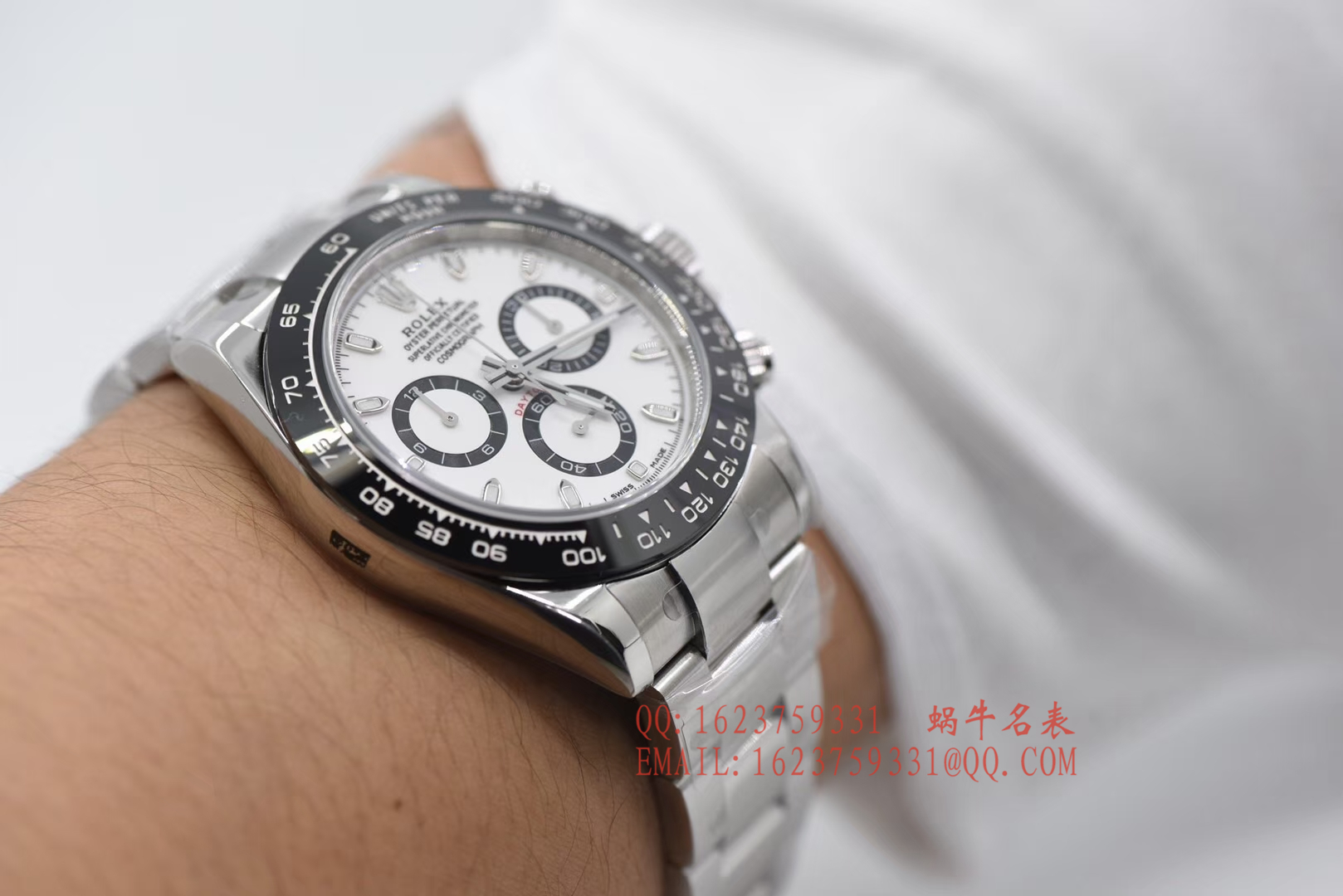 【AR Perfect  High quality  Replica Watches 】 Rolex  Cosmograph Daytona  Ditongna 系列116500LN-78590白盘 wrist watches 《熊猫 Ditongna 》 / RBI022