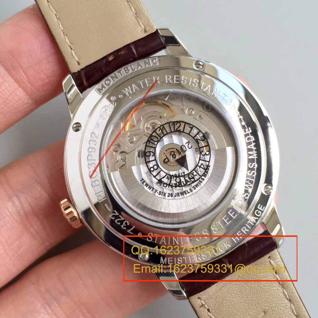 【ER Perfect  High quality  Replica Watches 】万宝龙HERITAGE SPIRIT系列U0111622 / U0111624《玫瑰金壳》 wrist watches  / MBAI13