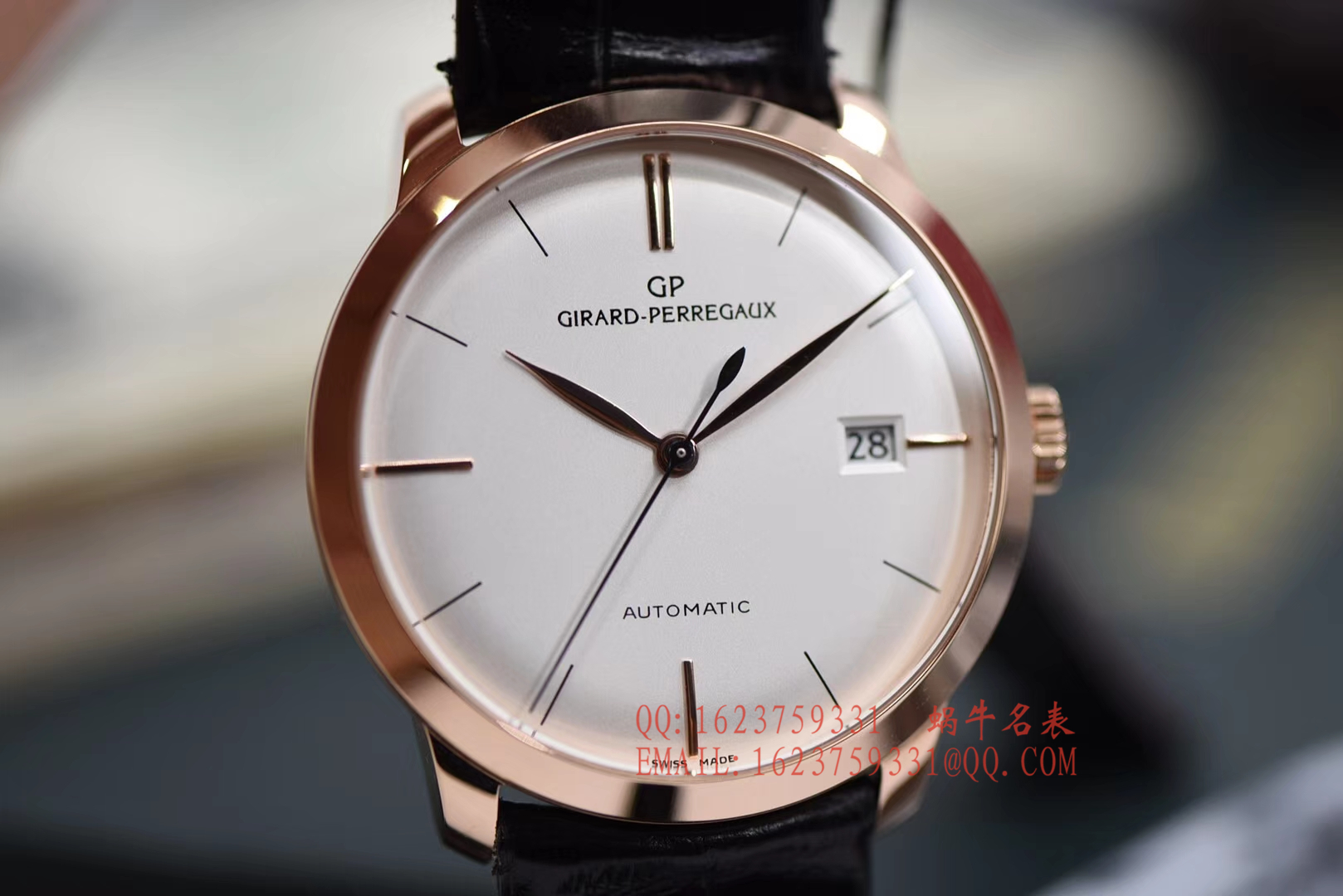 【FK1:1 High quality  Replica Watches 】GP芝柏表1966系列49525-79-431-BK6A wrist watches  / M015