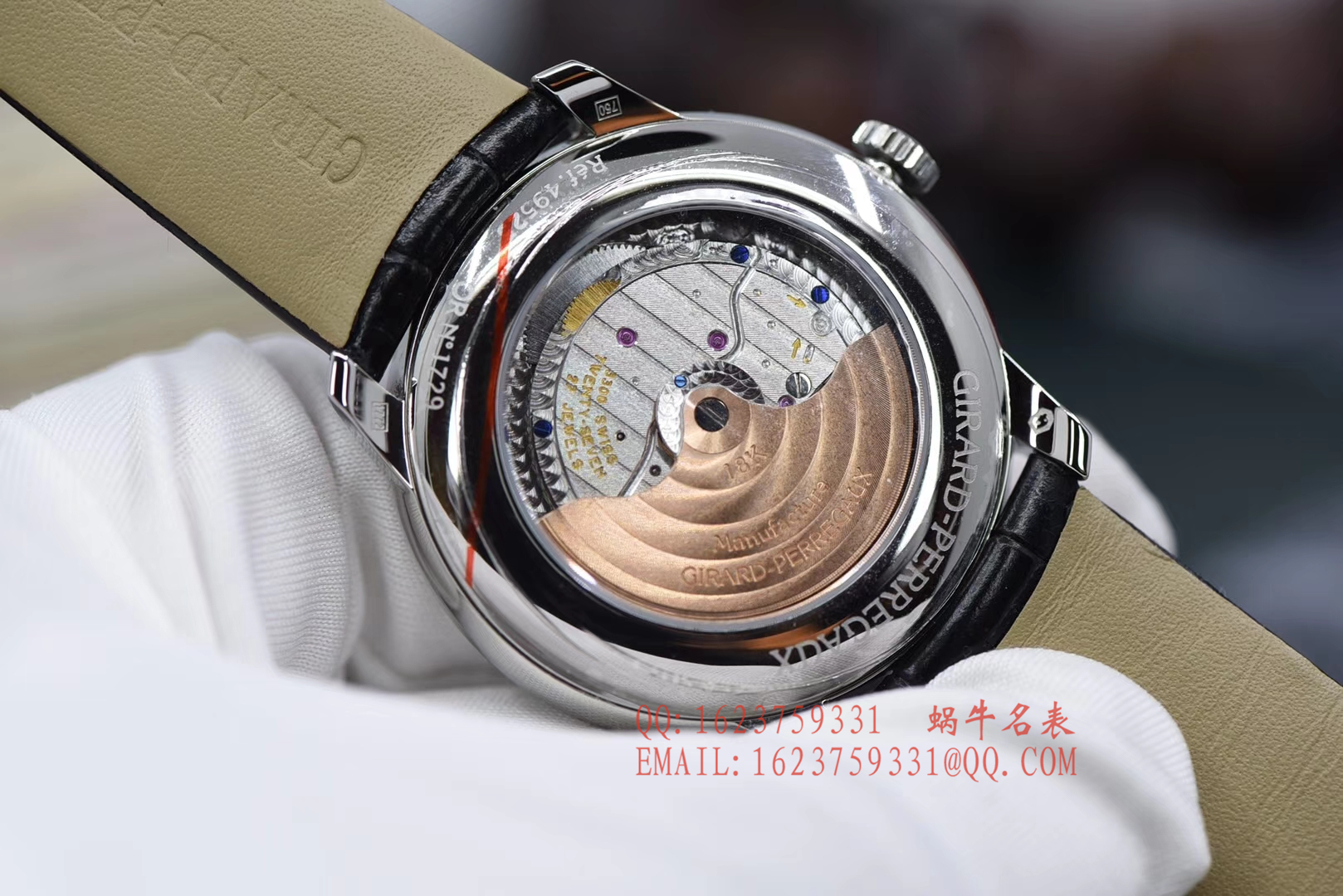 【FK1:1 High quality  Replica Watches 】GP芝柏表1966系列49525-79-431-BK6A wrist watches  / M015