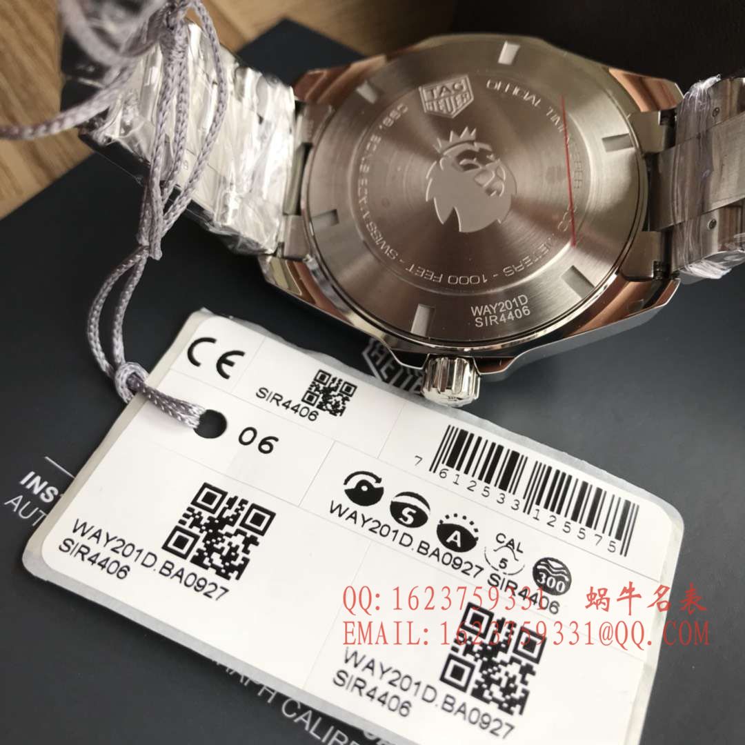 【香港原单 支持专柜验货】 TAG Heuer 竞潜Aquaracer系列300M英超联赛特别款 wrist watches WAY201D.BA0927 / TG037
