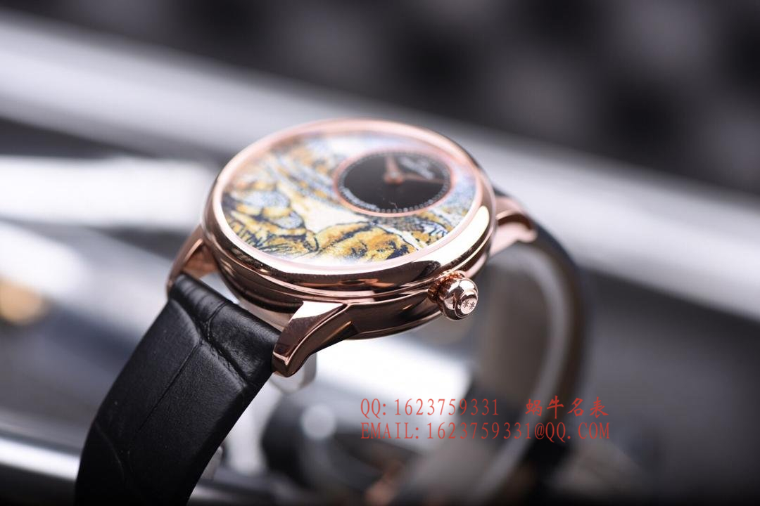  Jaquet Droz 艺术工坊精品女表！精美两针设计，天热贝母加彩绘艺术图案表面 / YK017