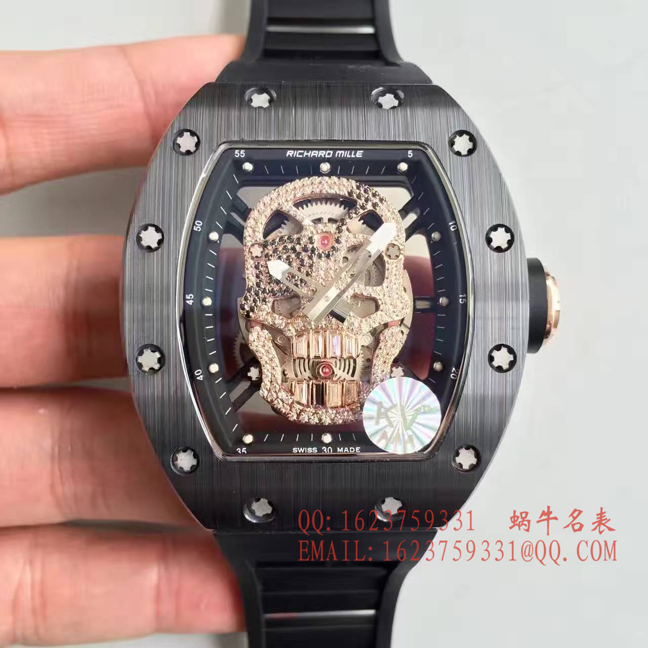 【视频解析】1:1 High quality  Copy KV出品 top 版 RICHARD MILLE 骷髅头RM 52系列 Watches  / R007