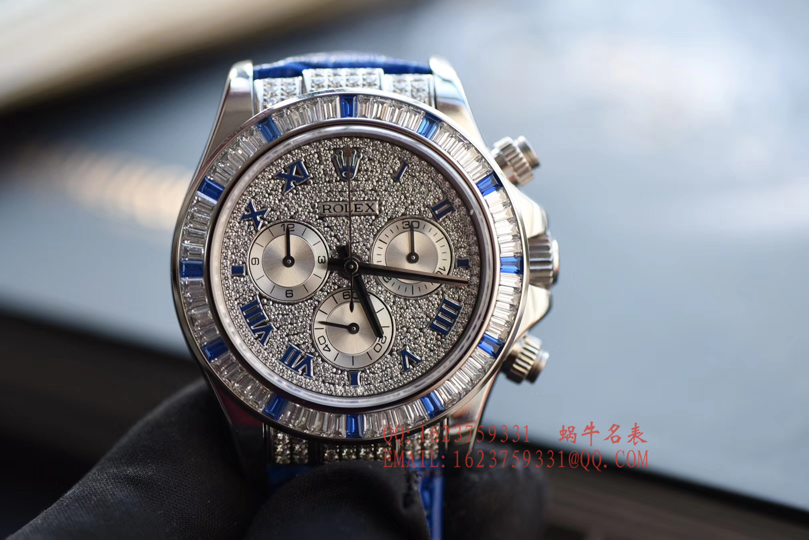 【台湾 Perfect  Replica Watches 】 Rolex  Cosmograph Daytona  Ditongna 系列116599 12sa密镶钻表面配蓝珐琅罗马数字 wrist watches  / RBD201