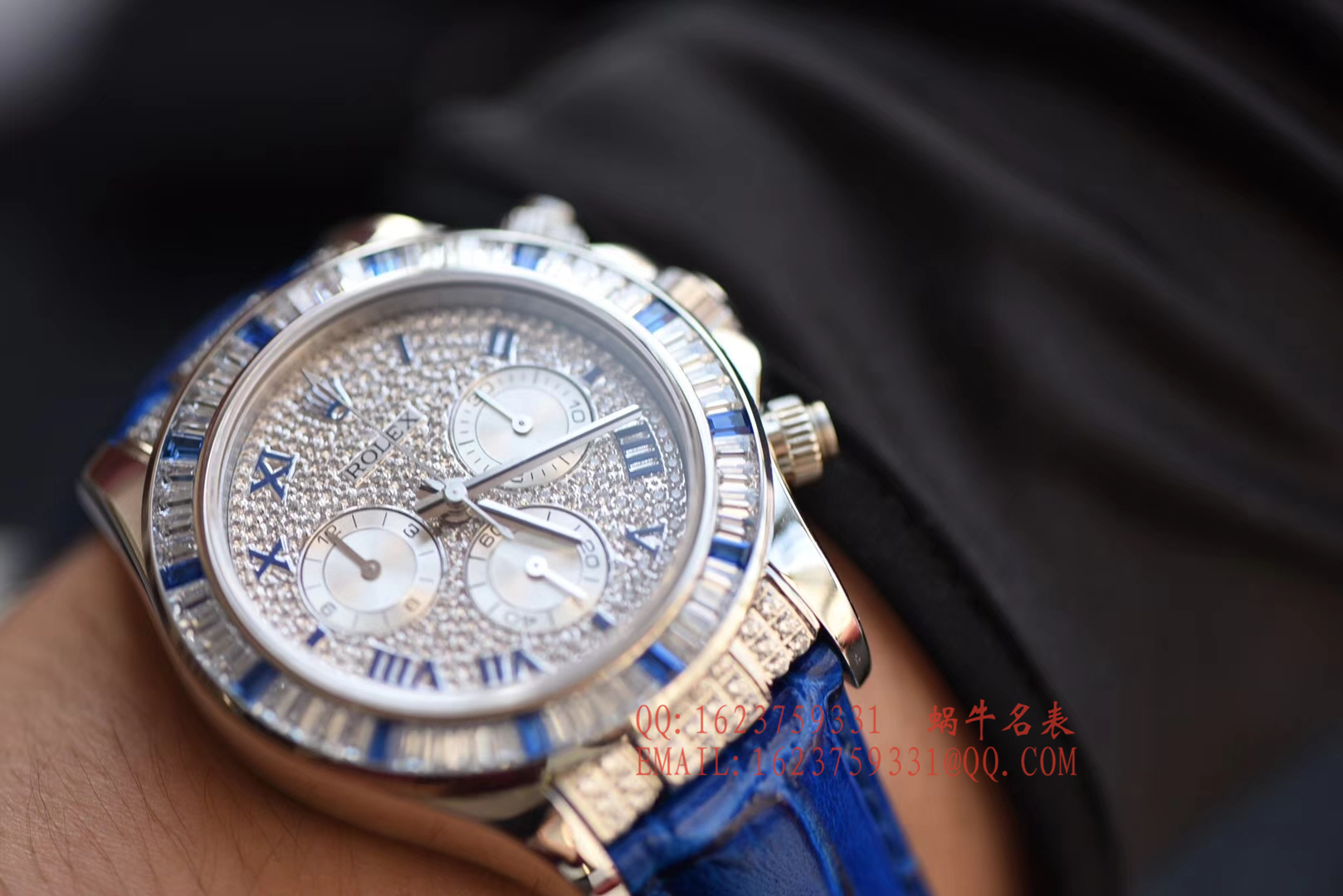【台湾 Perfect  Replica Watches 】 Rolex  Cosmograph Daytona  Ditongna 系列116599 12sa密镶钻表面配蓝珐琅罗马数字 wrist watches  / RBD201