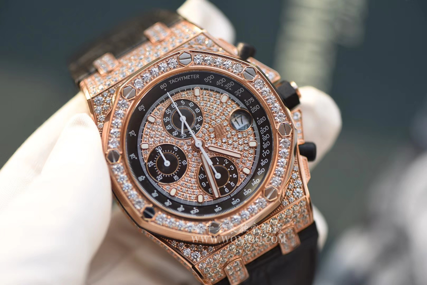 【JF Factory  Perfect  Replica Copy  Watches 】Audemars Piguet 满天星 Royal Oak Offshore 系列26067OR.ZZ.D002CR.01机械 wrist watches  / AP054