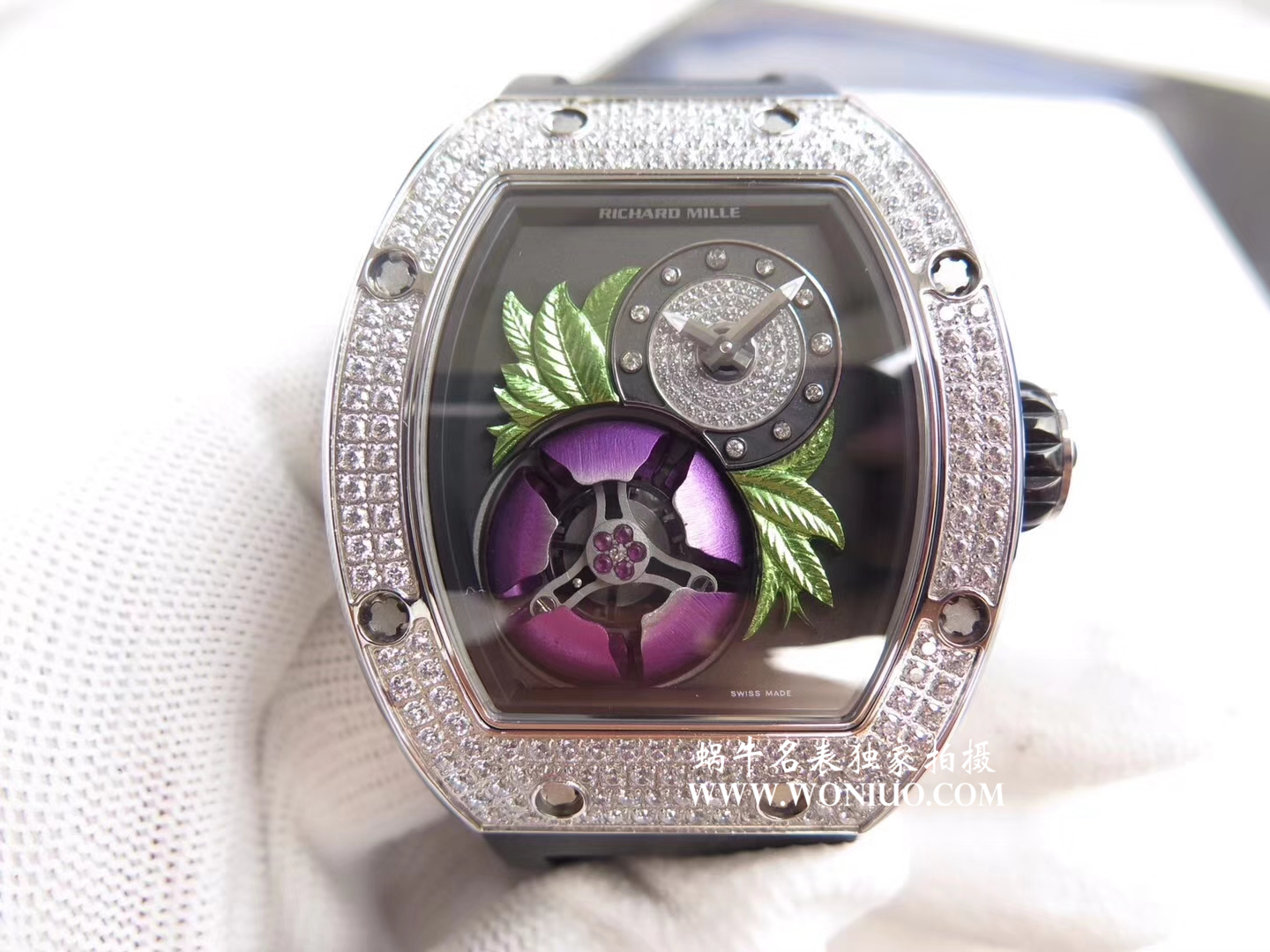 【RM Perfect  High quality  Replica Watches 】 Richard Miller 女士系列RM 19-02 TOURBILLON FLEUR飞行 Tourbillon  wrist watches  wrist watches  / RM 019