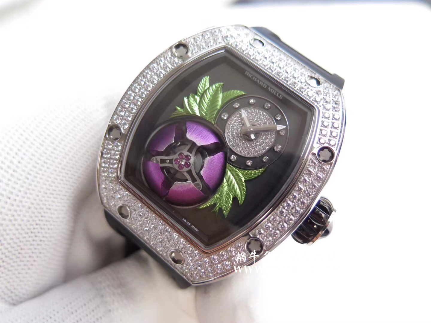 【RM Perfect  High quality  Replica Watches 】 Richard Miller 女士系列RM 19-02 TOURBILLON FLEUR飞行 Tourbillon  wrist watches  wrist watches  / RM 019