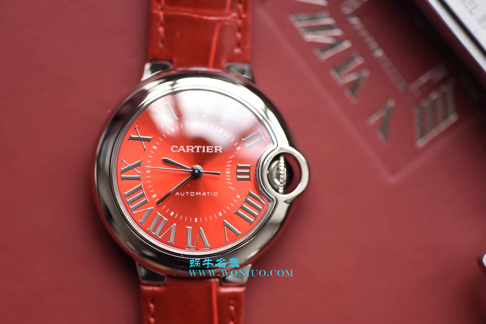 【V6 Perfect  High quality  Replica Watches 】 Cartier  蓝气球系列WSBB0022女士33毫米机械中国红特别版 wrist watches  / K147