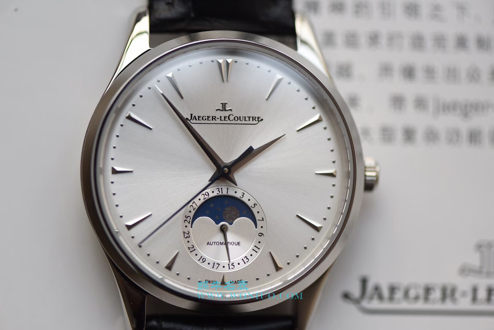 【VF Perfect  High quality  Replica Watches V2版本】 Jaeger-LeCoultre 月相大师Q1368420 男士 wrist watches  / JJ038