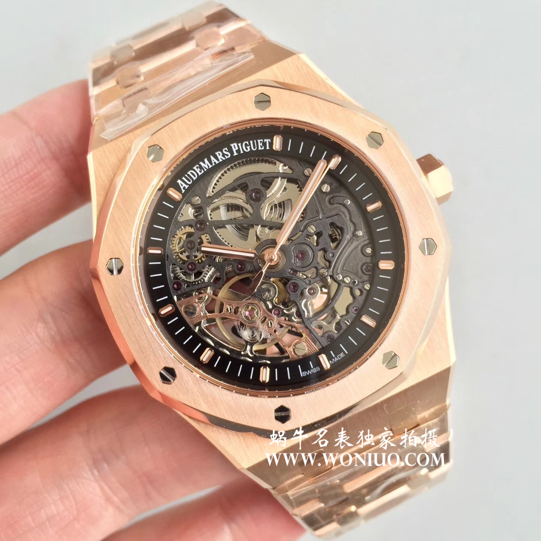 【 Video analysis JF Perfect  High quality  Replica Watches 】Audemars Piguet 皇家橡树双摆轮镂空系列15407ST.OO.1220ST.01 wrist watches  / APBD131