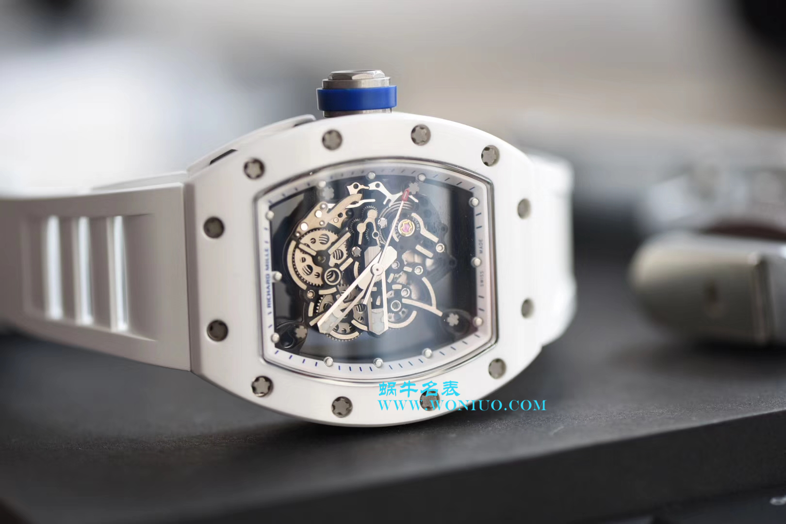 【KV Perfect  High quality  Replica Watches 】RICHARD MILLE RICHARD MILLE男士系列RM 055白 Composite 白色橡胶带新款 wrist watches  / RM 055D