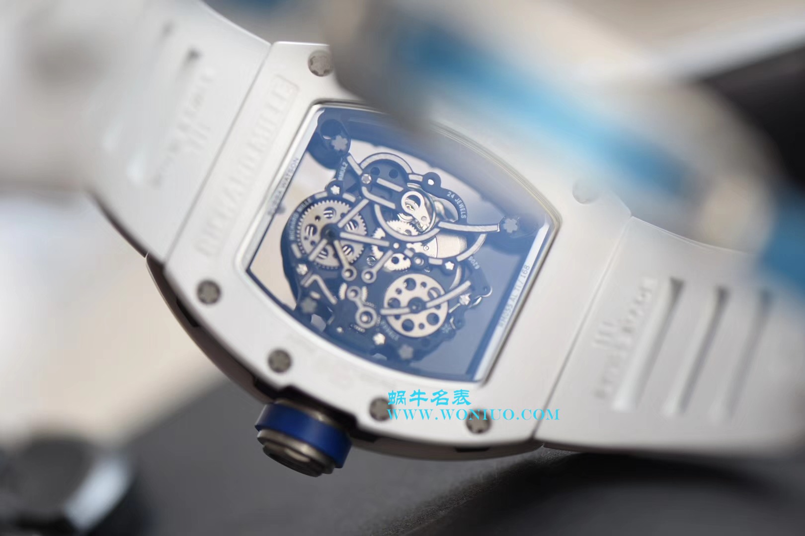 【KV Perfect  High quality  Replica Watches 】RICHARD MILLE RICHARD MILLE男士系列RM 055白 Composite 白色橡胶带新款 wrist watches  / RM 055D