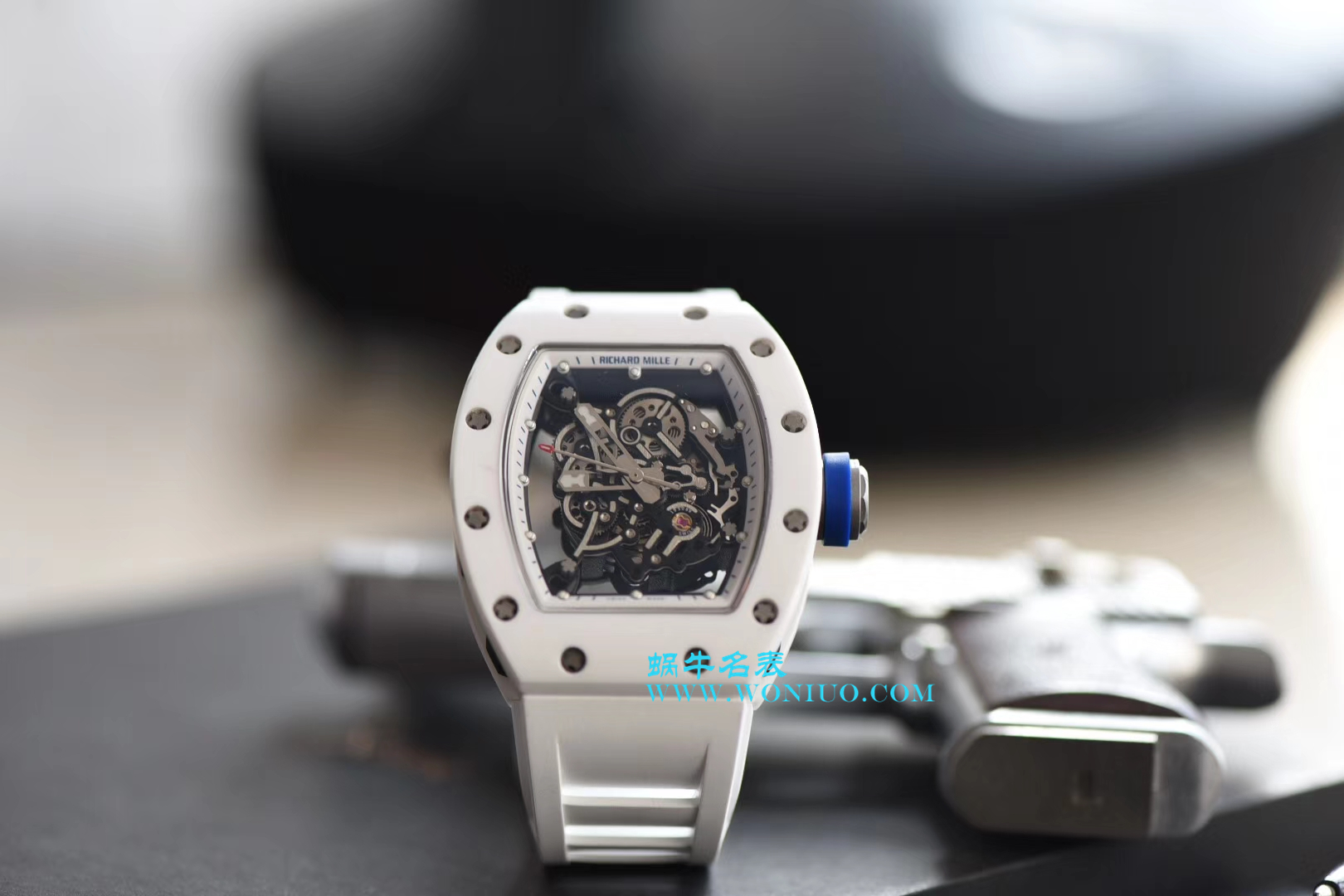 【KV Perfect  High quality  Replica Watches 】RICHARD MILLE RICHARD MILLE男士系列RM 055白 Composite 白色橡胶带新款 wrist watches  / RM 055D