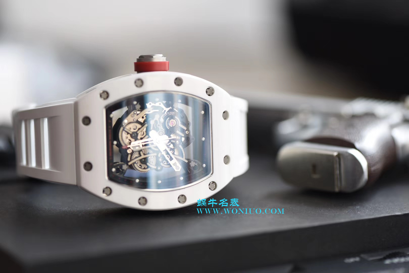 【KV Perfect  High quality  Replica Watches 】RICHARD MILLE RICHARD MILLE男士系列RM 055白 Composite 白色橡胶带新款 wrist watches  / RM 055D