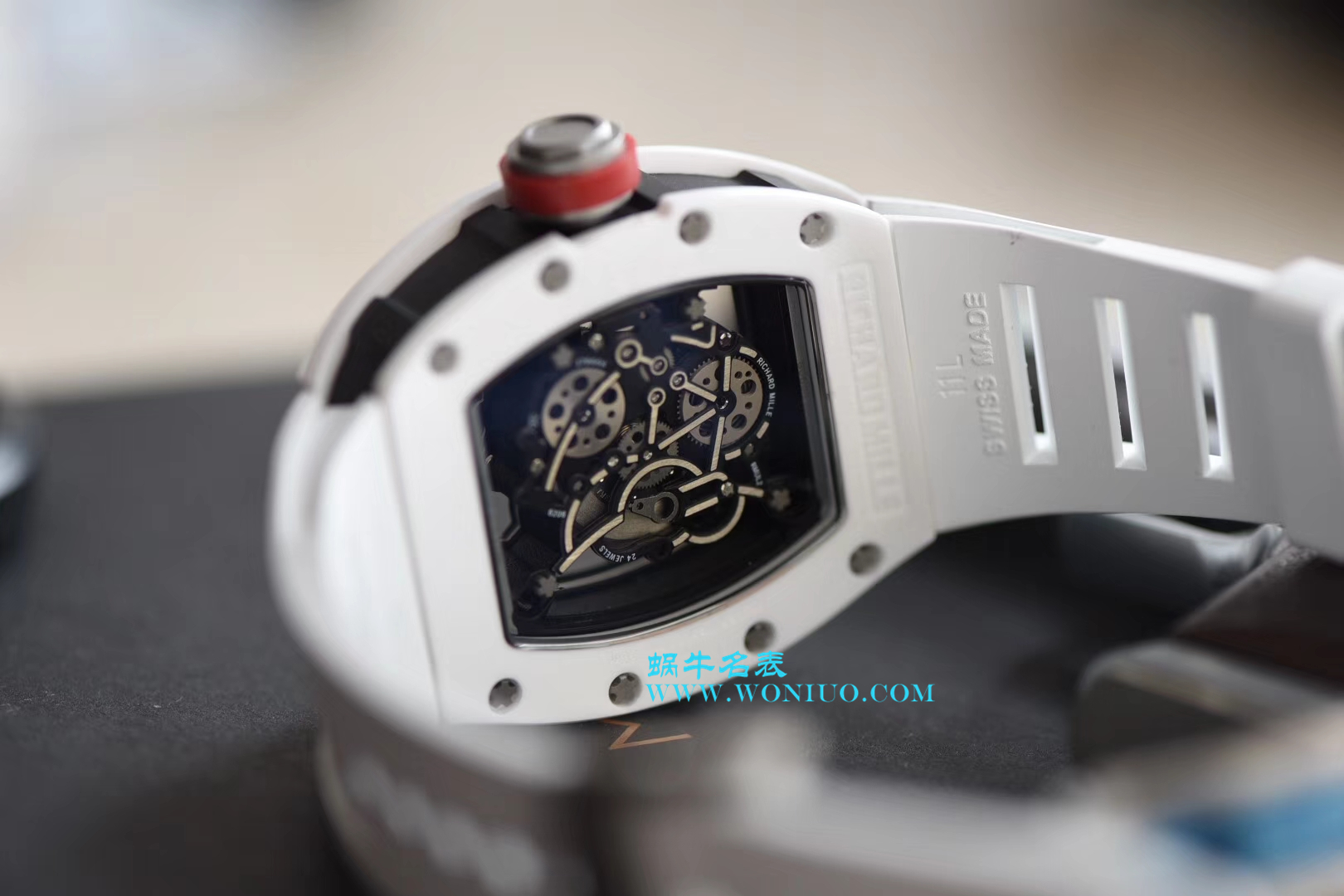 【KV Perfect  High quality  Replica Watches 】RICHARD MILLE RICHARD MILLE男士系列RM 055白 Composite 白色橡胶带新款 wrist watches  / RM 055D