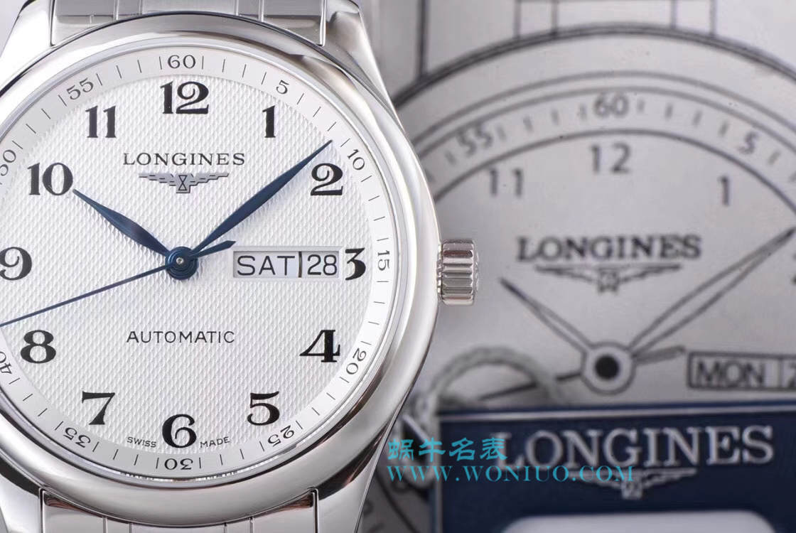 【LG Perfect  High quality  Replica Watches 】 Longines 名匠系列 Day-Date 双历L2.755.4.78.3 wrist watches  / L099