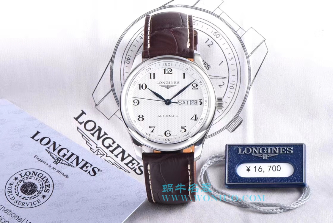 【LG Perfect  High quality  Replica Watches 】 Longines 名匠系列 Day-Date 双历L2.755.4.78.3 wrist watches  / L099