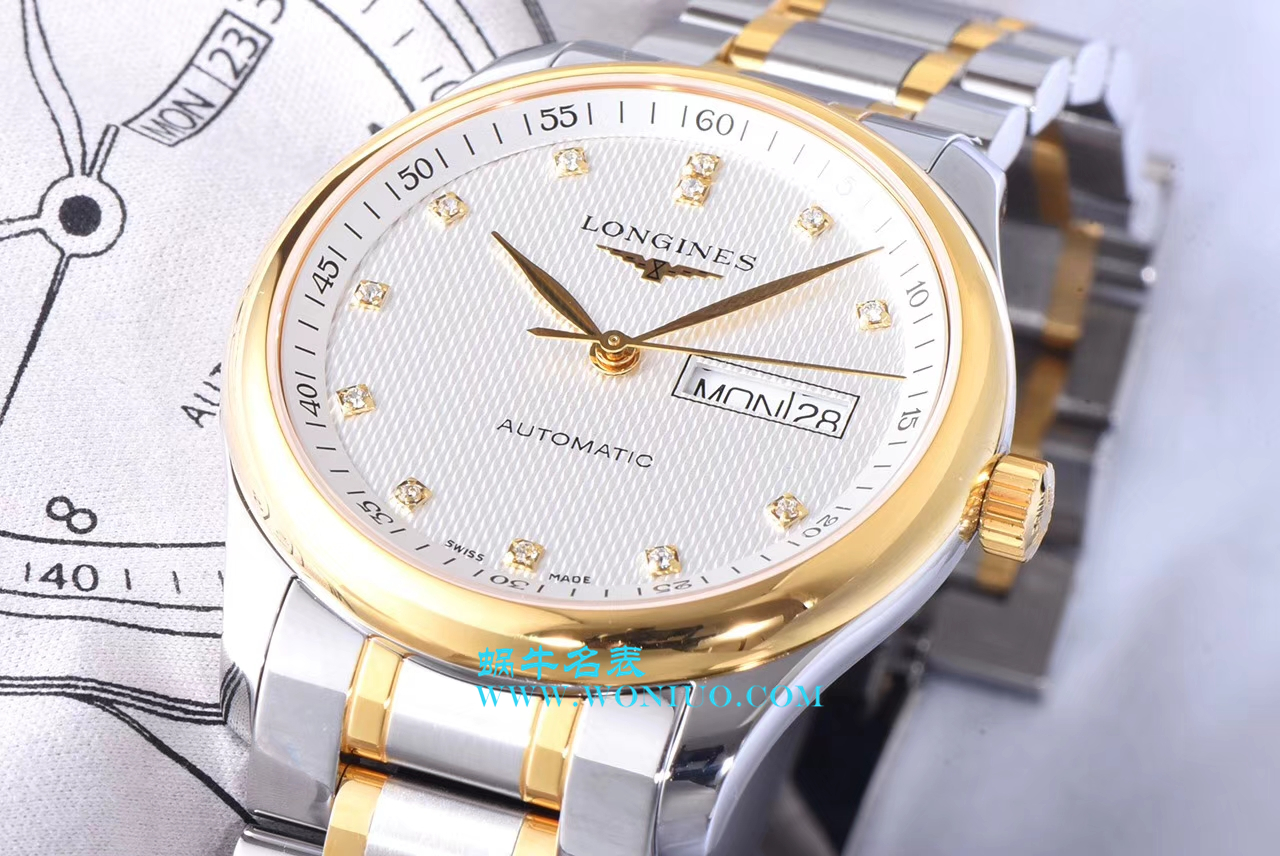 【LG Perfect  High quality  Replica Watches 】 Longines 名匠系列 Day-Date 双历L2.755.4.78.3 wrist watches  / L099