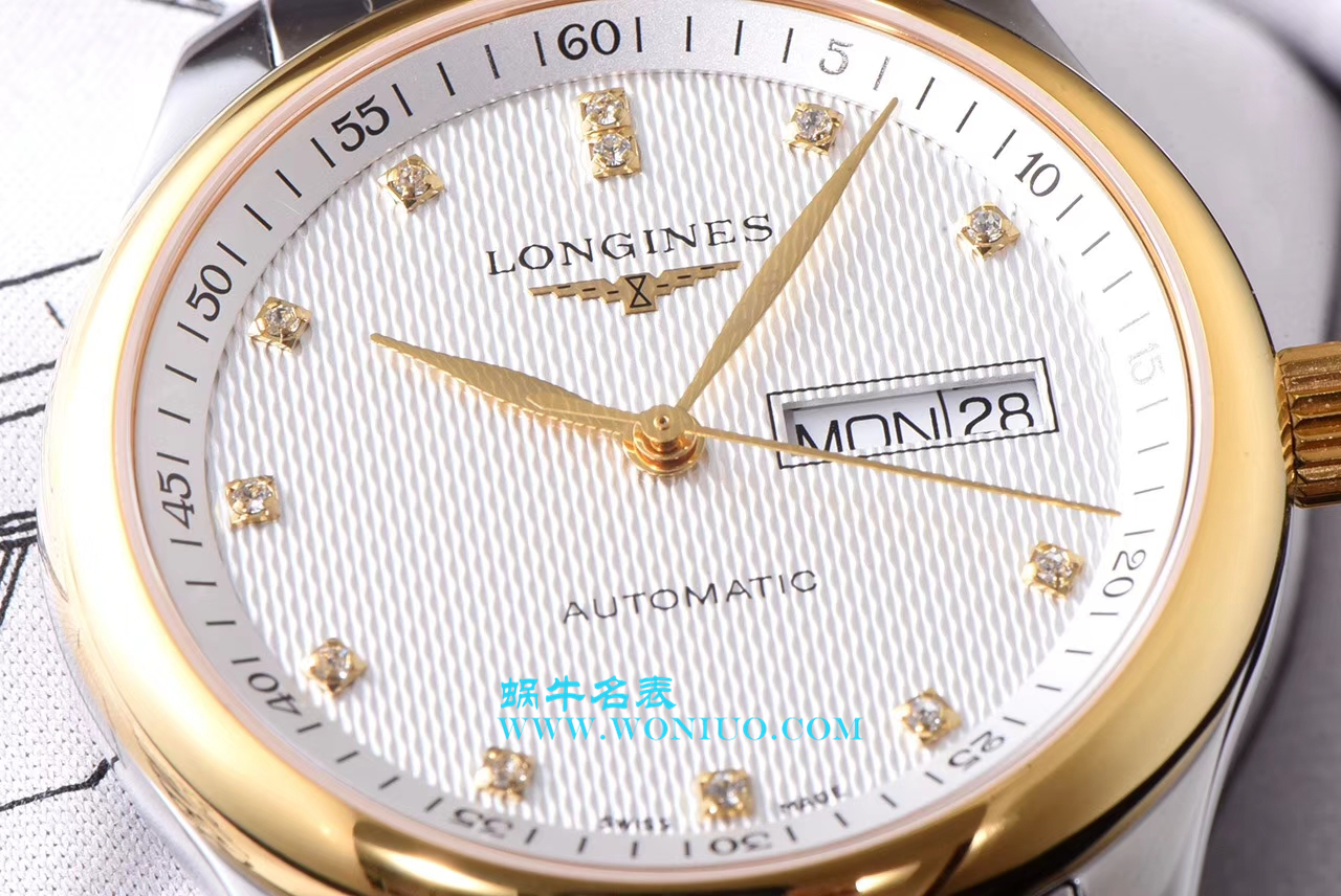 【LG Perfect  High quality  Replica Watches 】 Longines 名匠系列 Day-Date 双历L2.755.4.78.3 wrist watches  / L099