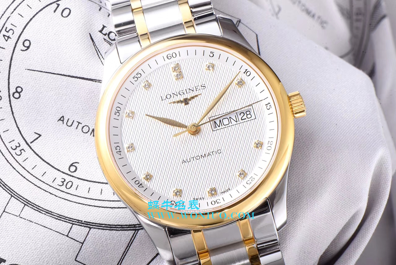 【LG Perfect  High quality  Replica Watches 】 Longines 名匠系列 Day-Date 双历L2.755.4.78.3 wrist watches  / L099