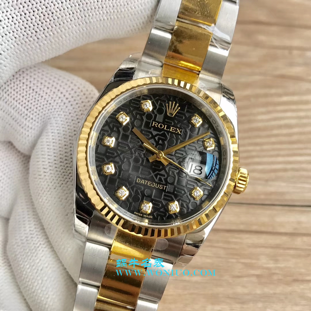 【DJ Perfect 超 Replica Watches 】 Rolex 36  Datejust 系列116233、116203、116233黑盘镶钻蚝式 watchband   wrist watches  / R069