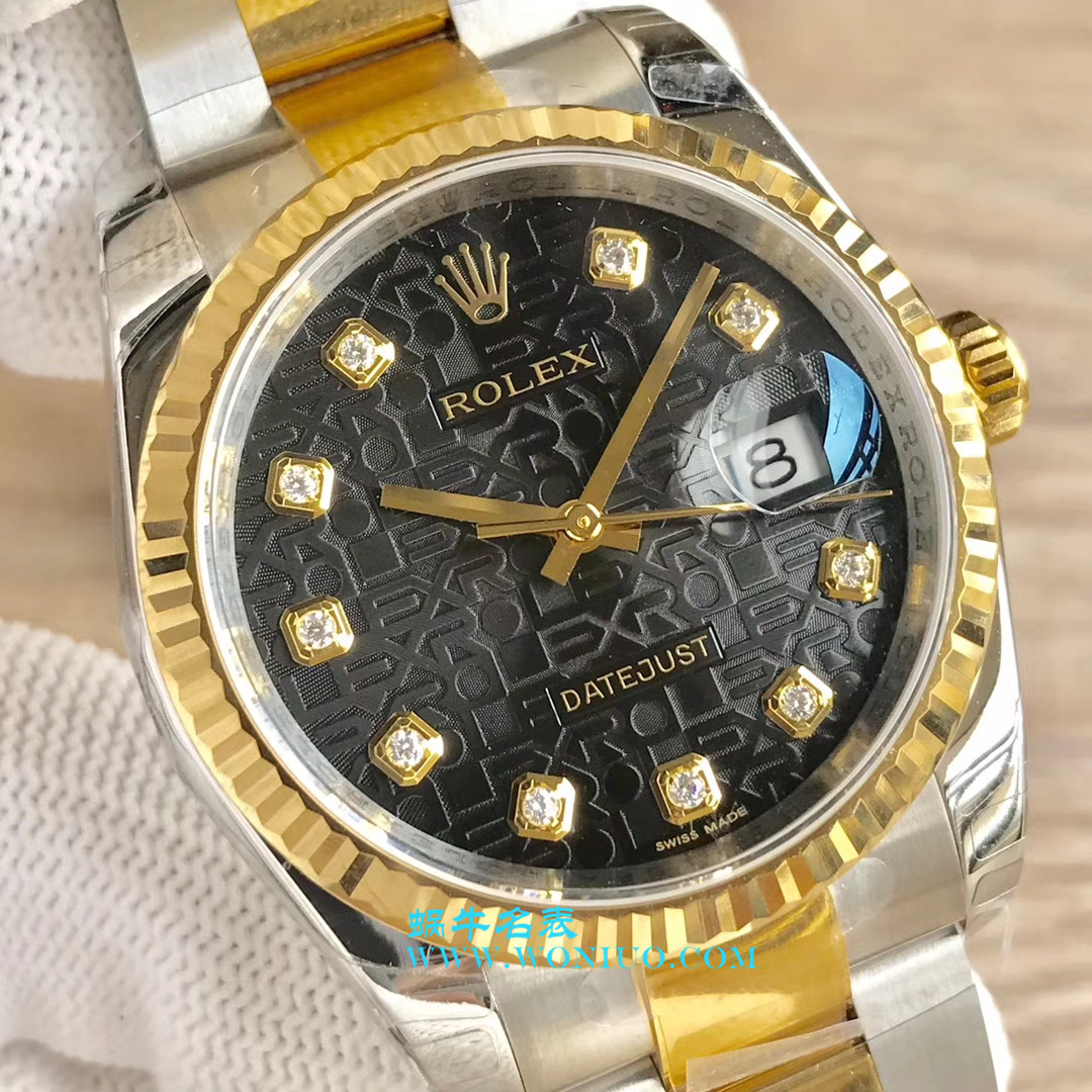 【DJ Perfect 超 Replica Watches 】 Rolex 36  Datejust 系列116233、116203、116233黑盘镶钻蚝式 watchband   wrist watches  / R069