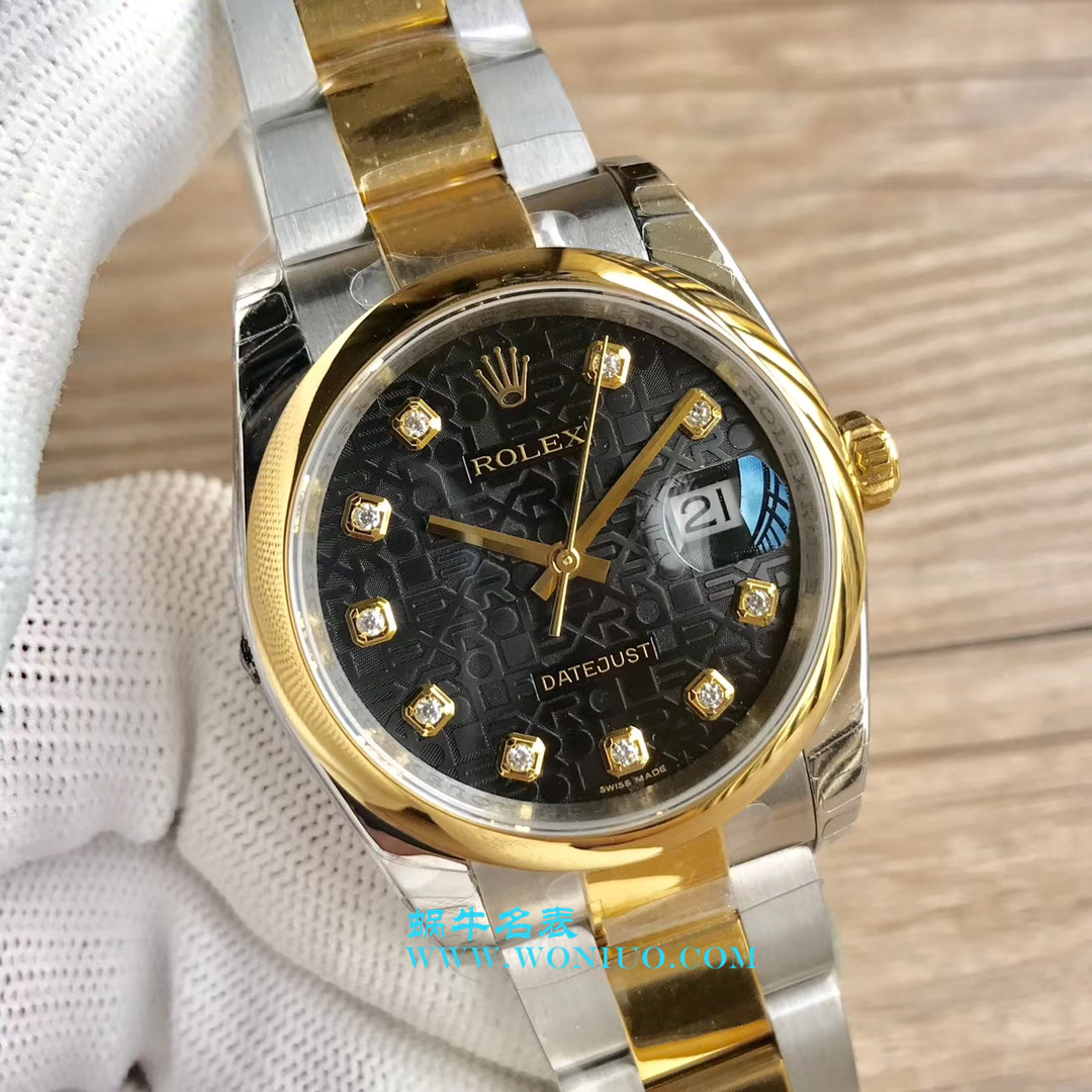 【DJ Perfect 超 Replica Watches 】 Rolex 36  Datejust 系列116233、116203、116233黑盘镶钻蚝式 watchband   wrist watches  / R069