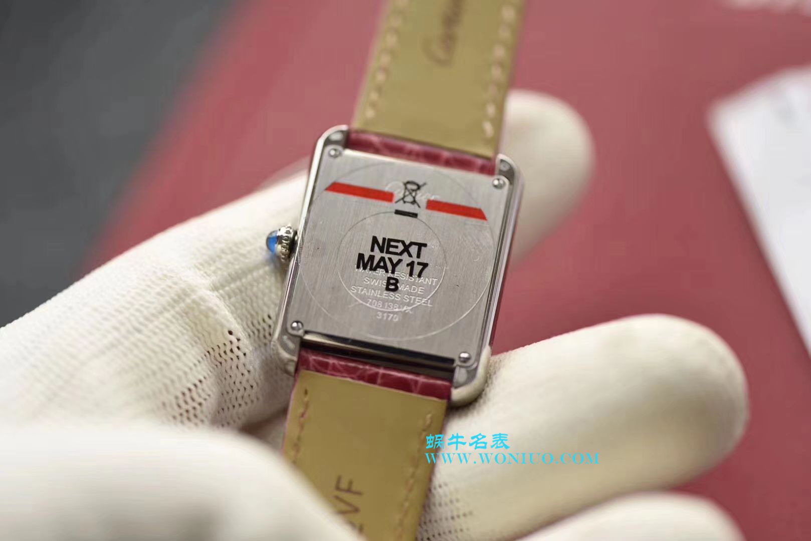 【独家视频测评K11 Factory  Perfect  High quality  Replica Watches 】 Cartier  坦克系列 W5200000 粉色女士石英 wrist watches  / KAD008