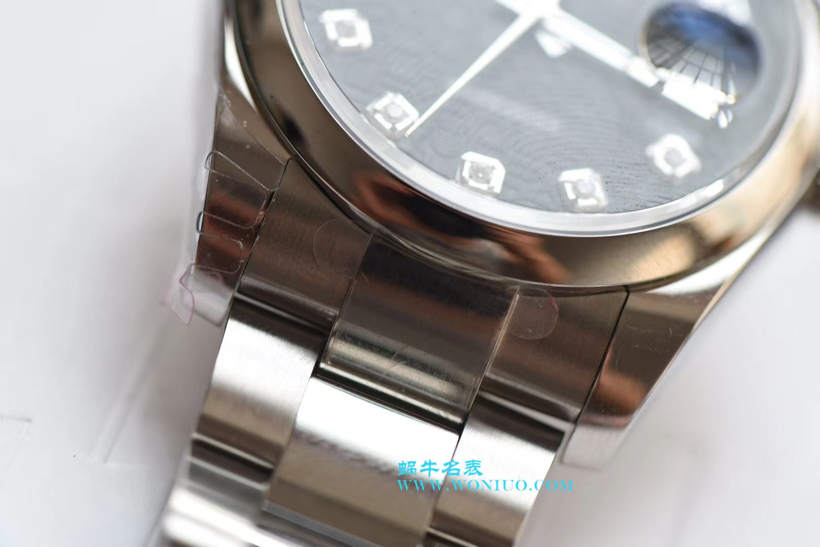 【DJ Perfect  High quality  Replica Watches 】 Rolex 36  Datejust 系列116234黑纪念花纹盘镶钻 wrist watches  / R211