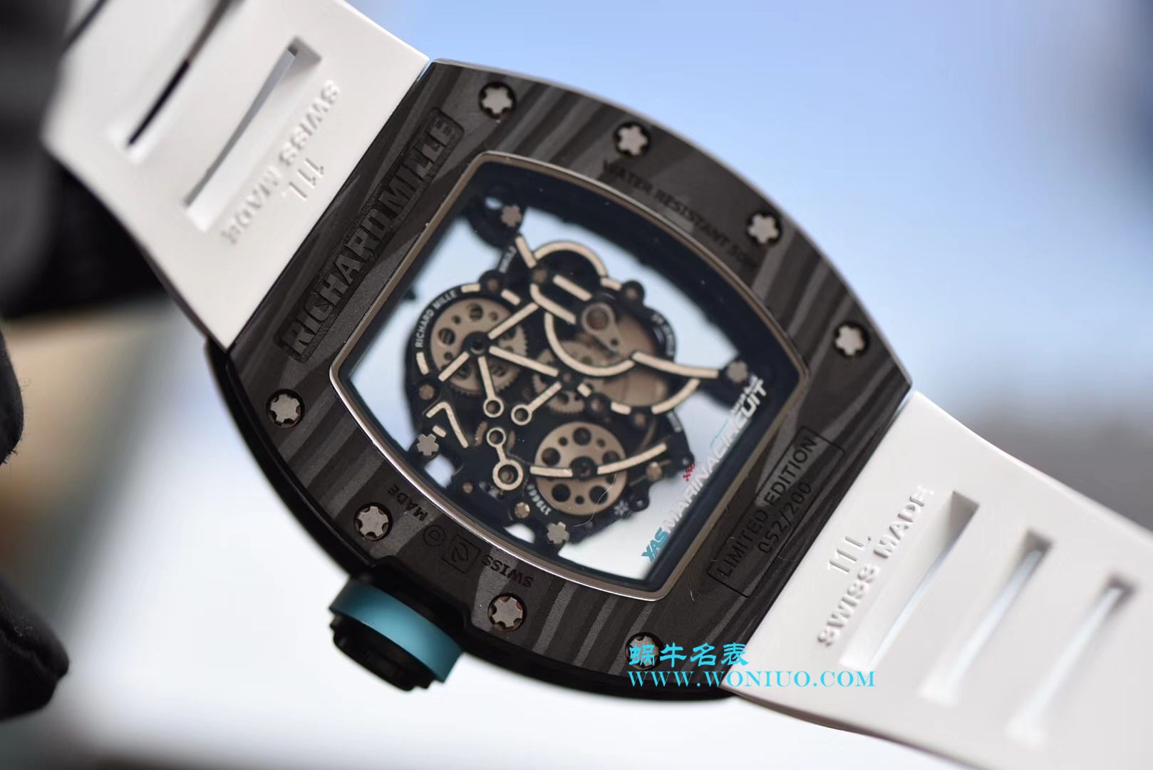 【KV Perfect  High quality  Replica Watches 】理查德米尔RICHARDMILLE 最强版RM055巴巴沃森.蒂芙尼蓝阿布扎比赛道特别纪念版 / RM 055G