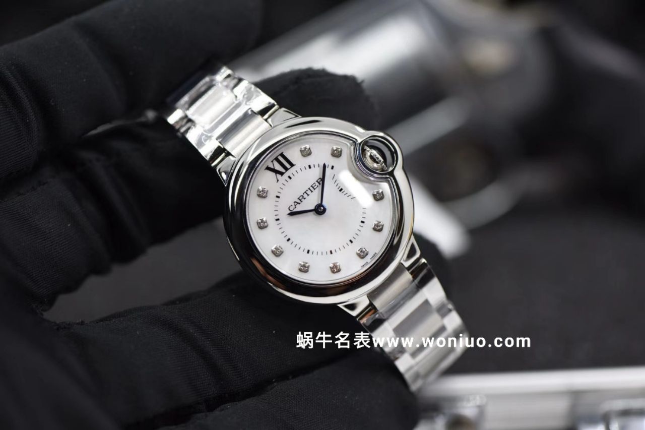 V6出品蓝气球新品～33mm贝母钻丁面石英 Movement 女士 wrist watches  / K156
