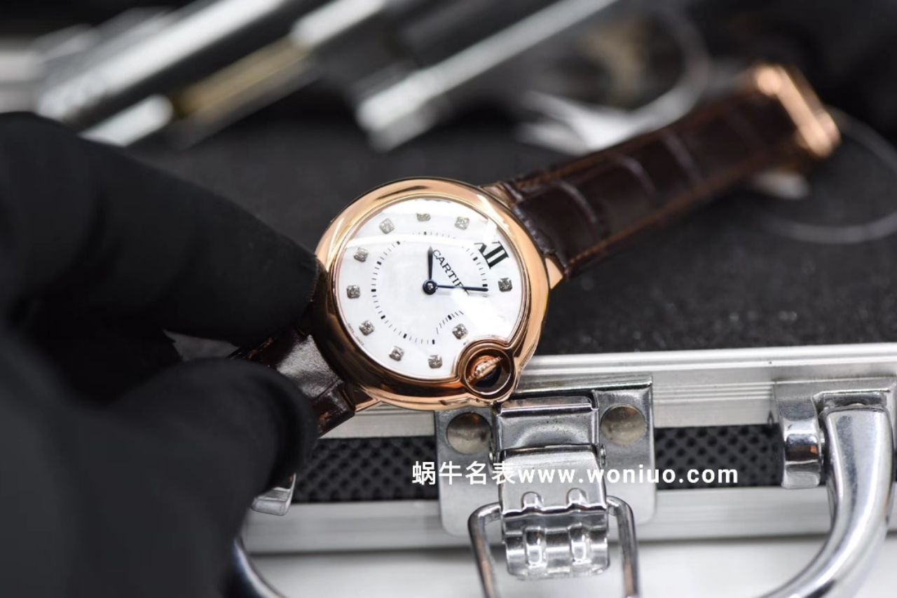 V6出品蓝气球新品～33mm 玫瑰金贝母钻丁面女士石英 wrist watches  / K157