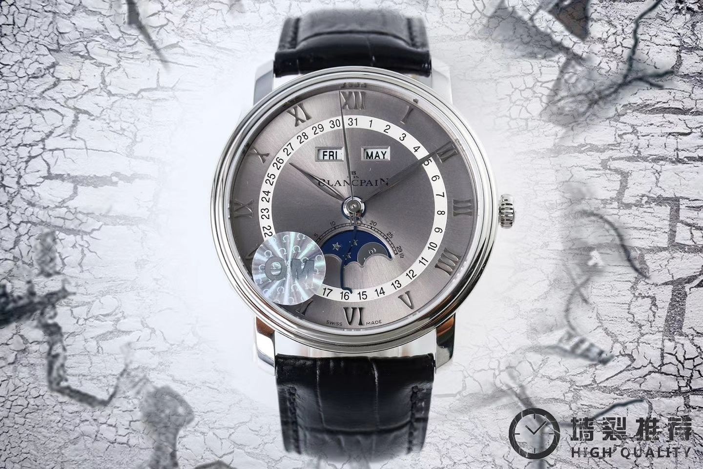 【 Video analysis OM1:1 High quality 精 Replica Watches 】Blancpain 经典系列 6654-1127-55B wrist watches  / BP022