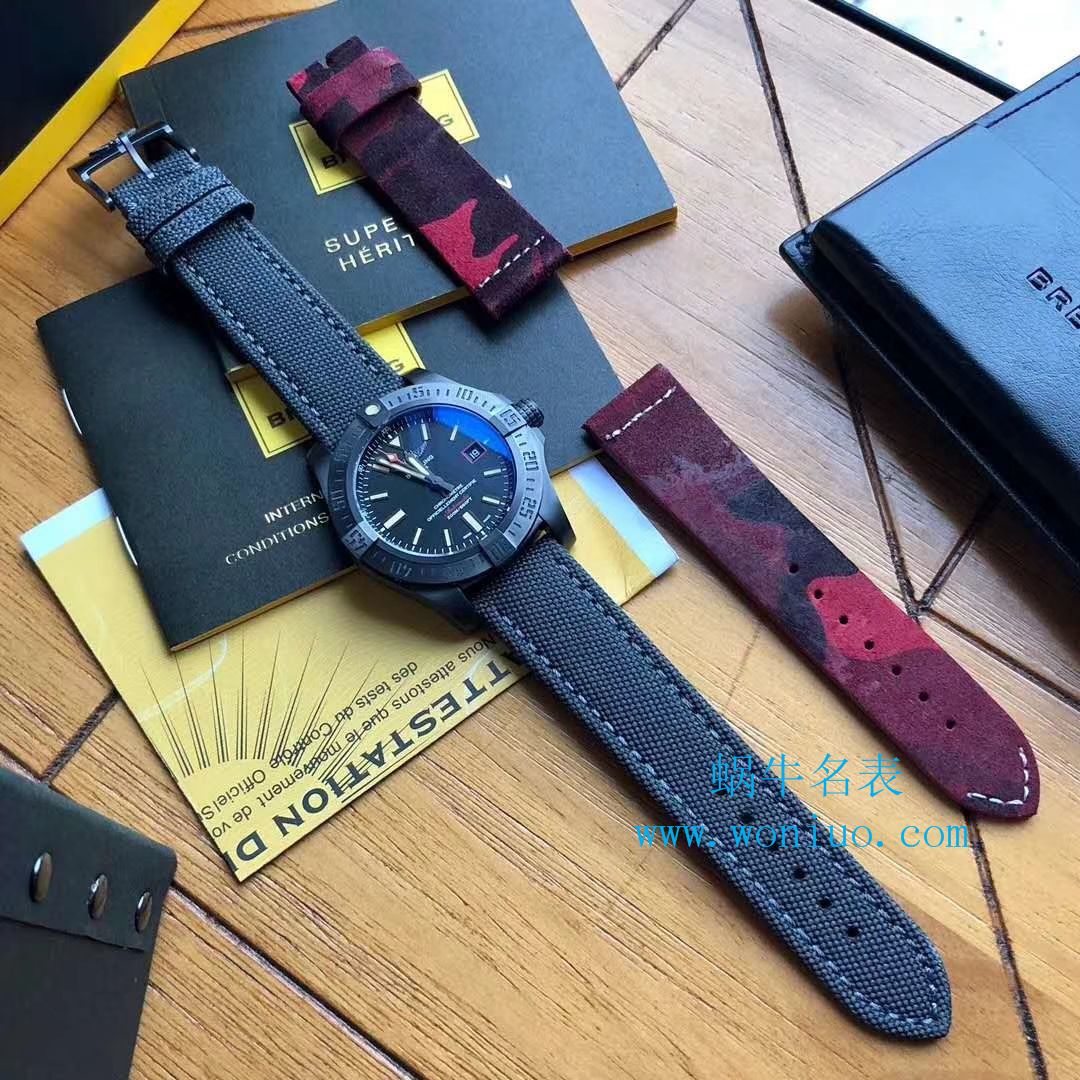 原单新款， Breitling 复仇者黑鸟，44mm，原 Factory 钛金属 watchcase  / BL087