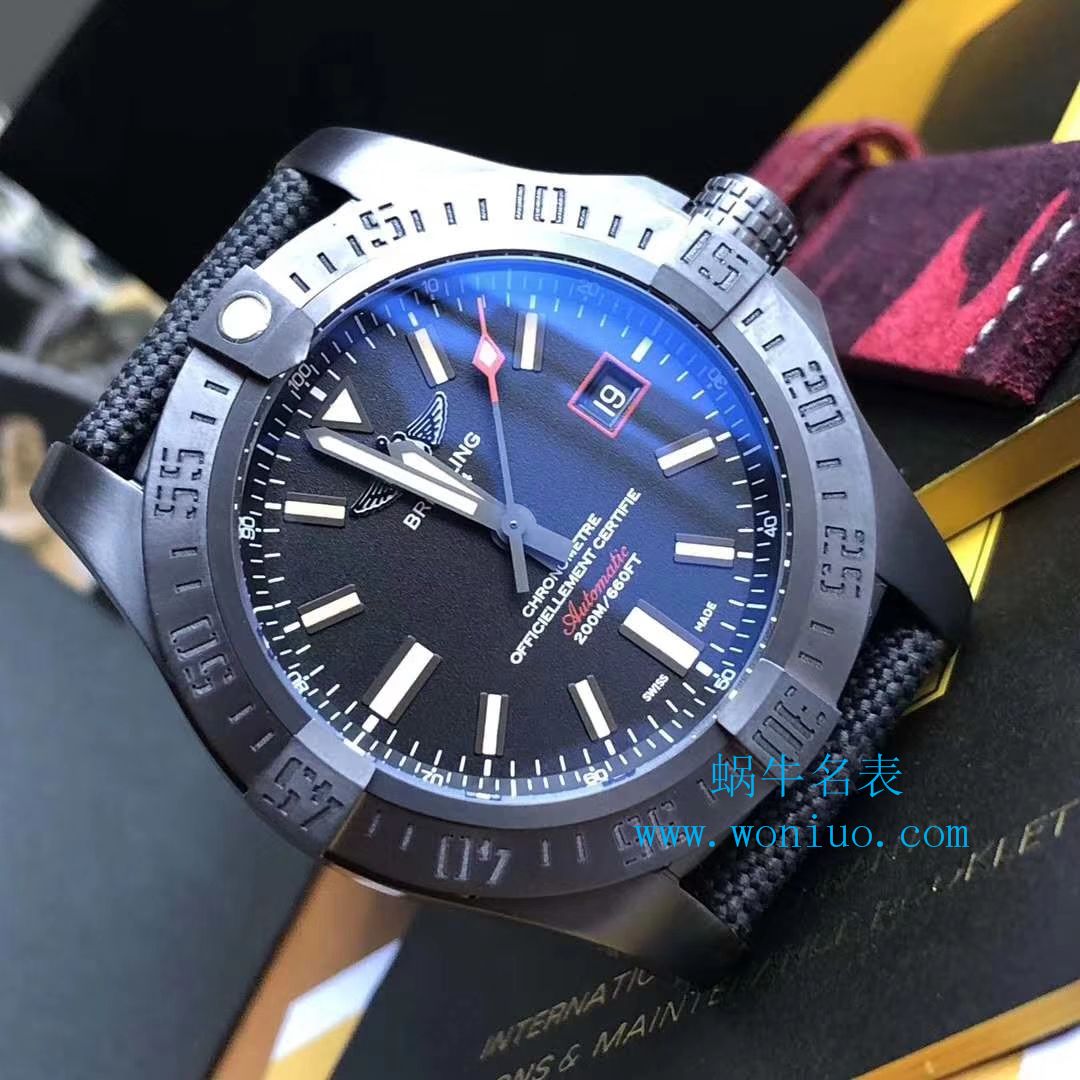 原单新款， Breitling 复仇者黑鸟，44mm，原 Factory 钛金属 watchcase  / BL087