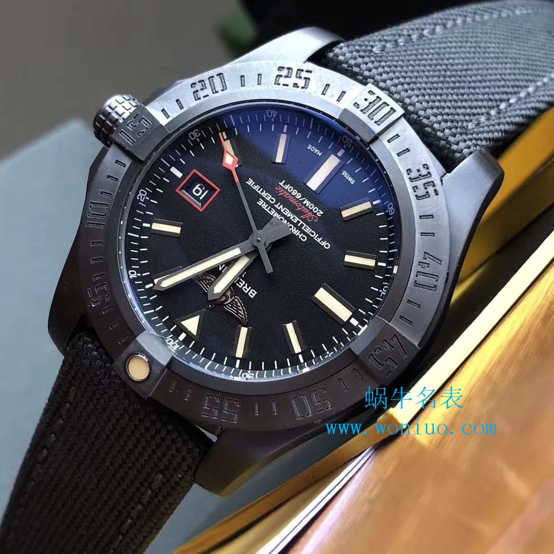 原单新款， Breitling 复仇者黑鸟，44mm，原 Factory 钛金属 watchcase  / BL087