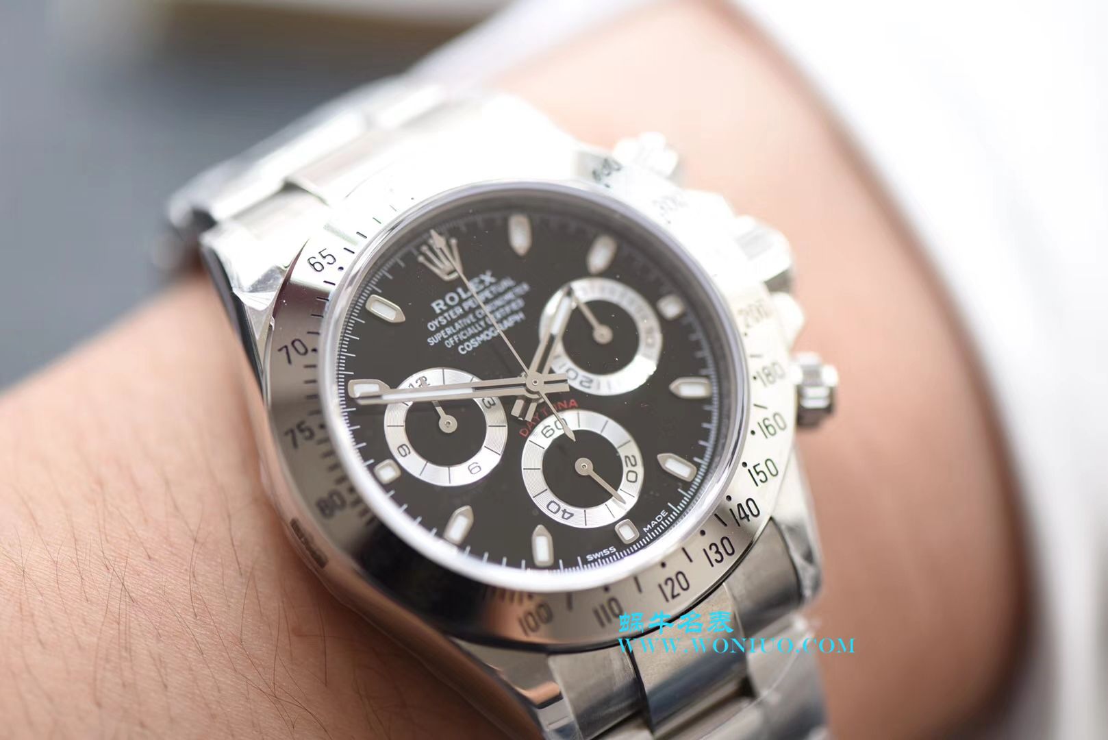【N Factory 最新神作～原装结构4130 Ditongna 】 Rolex  Cosmograph Daytona  Ditongna  Best  Replica Copy  Watches 116520-78590 黑盘 wrist watches (黑钢迪) / R216